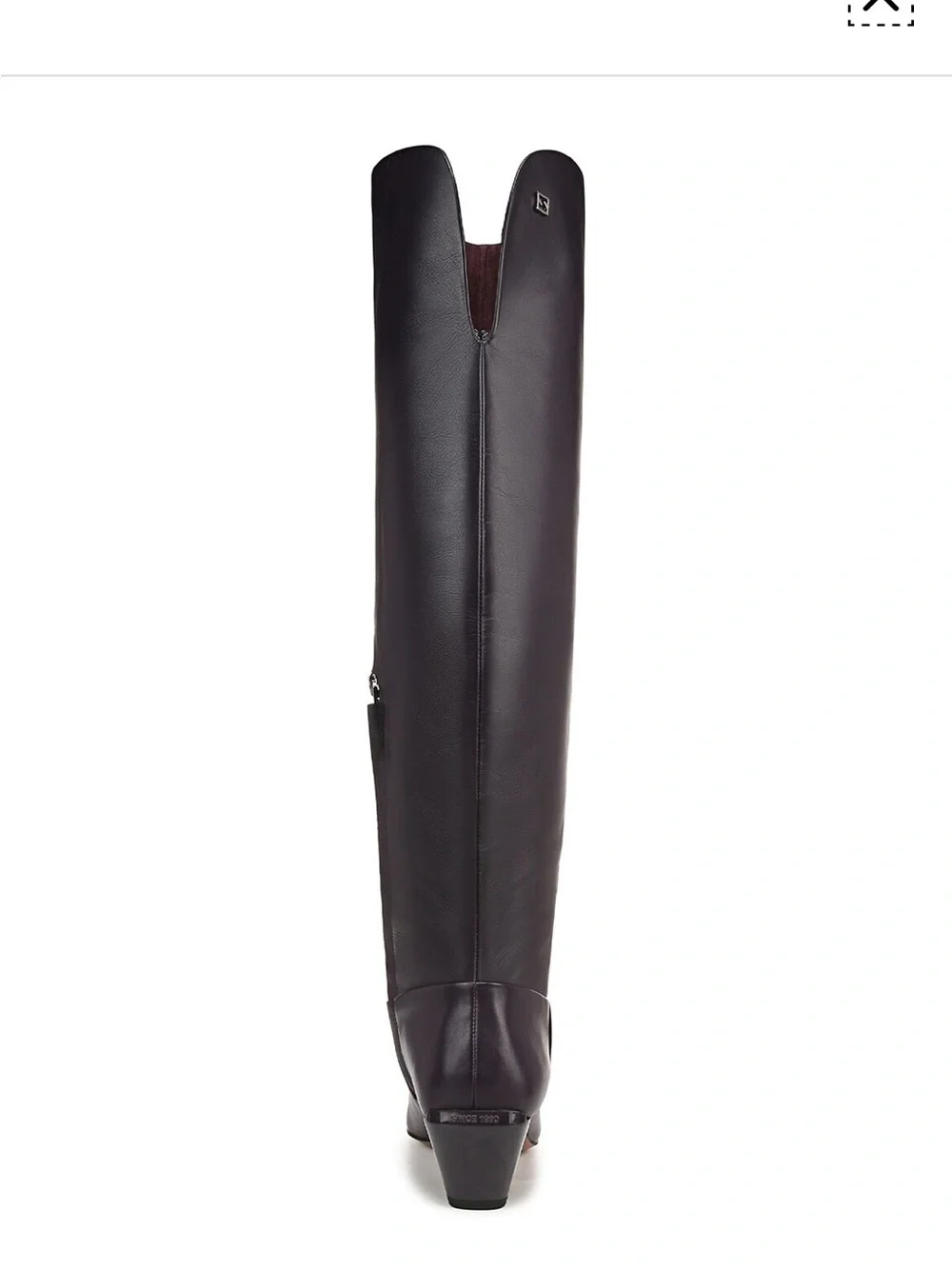 Franco Sarto Gwyn Knee High Boot Eggplant Purple Leather Sz 9 NWOB HTF Color